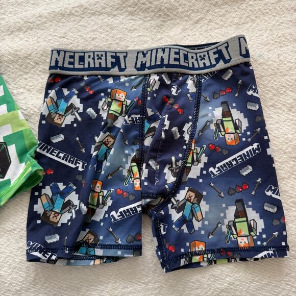 Minecraft Boys Boxer Briefs Bundle of 4 Underwear Set Gamer Creeper Print Size 6 - Picture 3 of 8